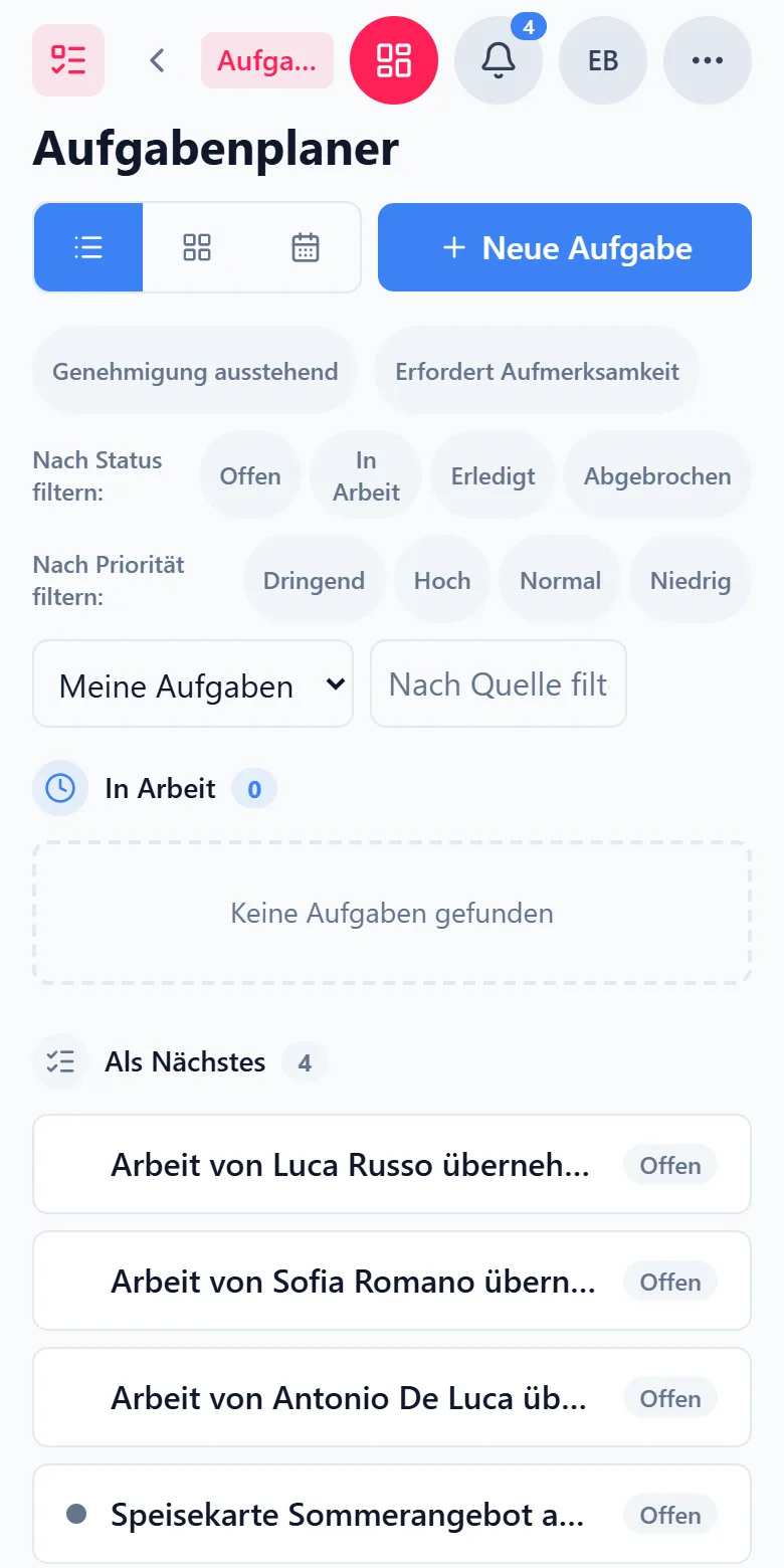 Nichts geht unter in Capwork auf dem Smartphone