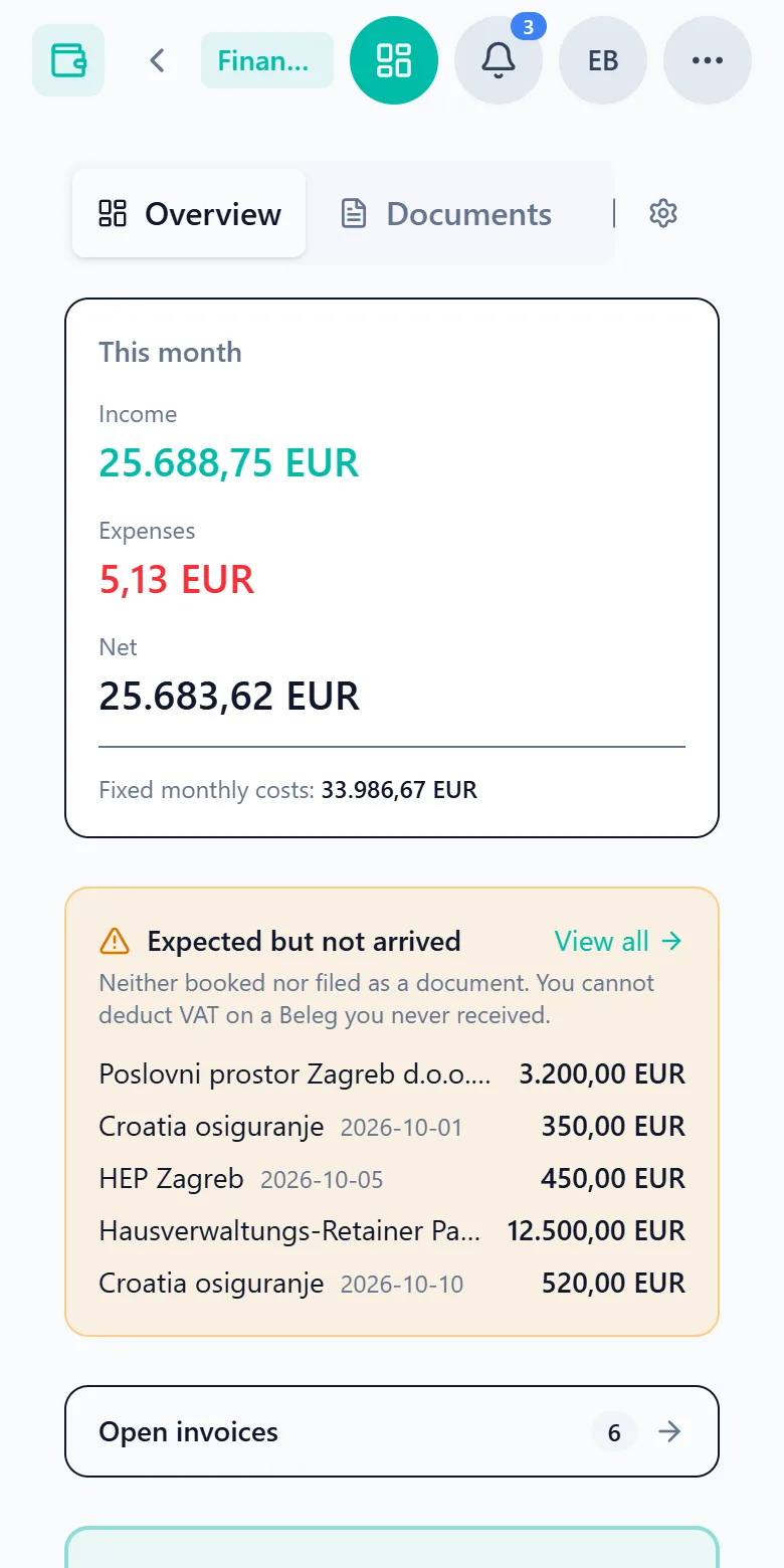 Фінанси у Capwork на телефоні